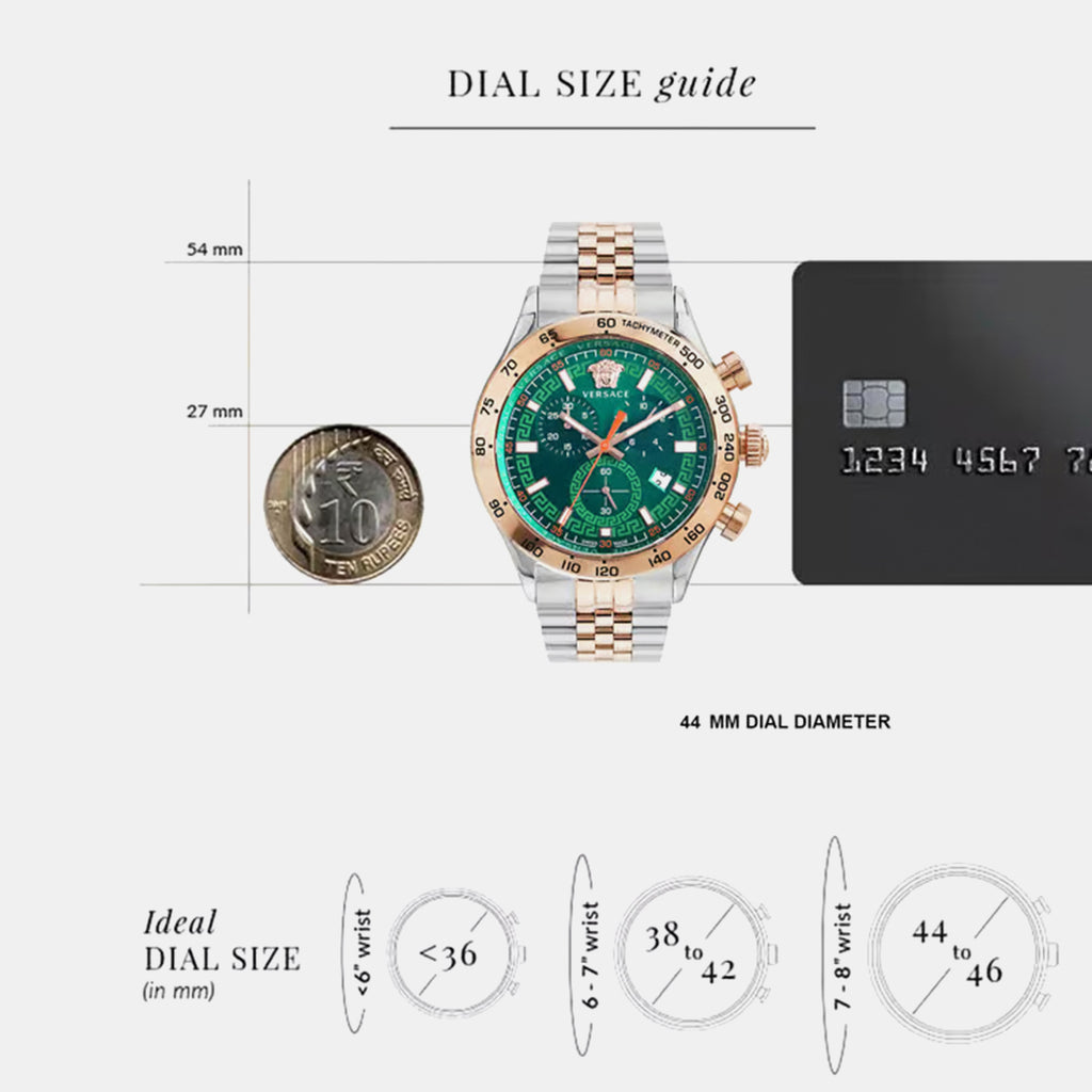 Hellenyium Men Quartz Green Dial Chronograph Stainless Steel Watch VE2U00924