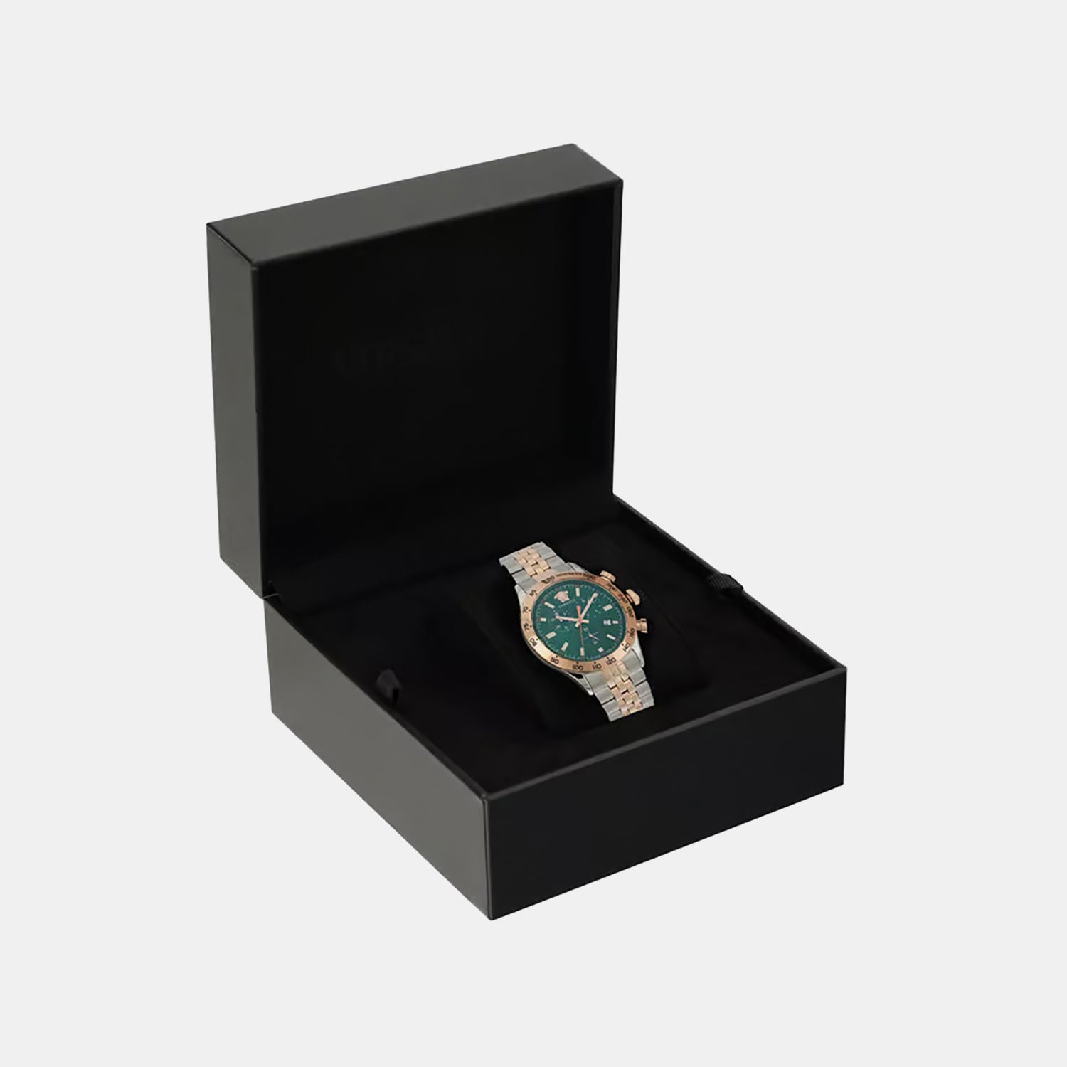 Hellenyium Men Quartz Green Dial Chronograph Stainless Steel Watch VE2U00924