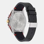 Men Quartz Black Dial Analog Leather Watch VE2W00122