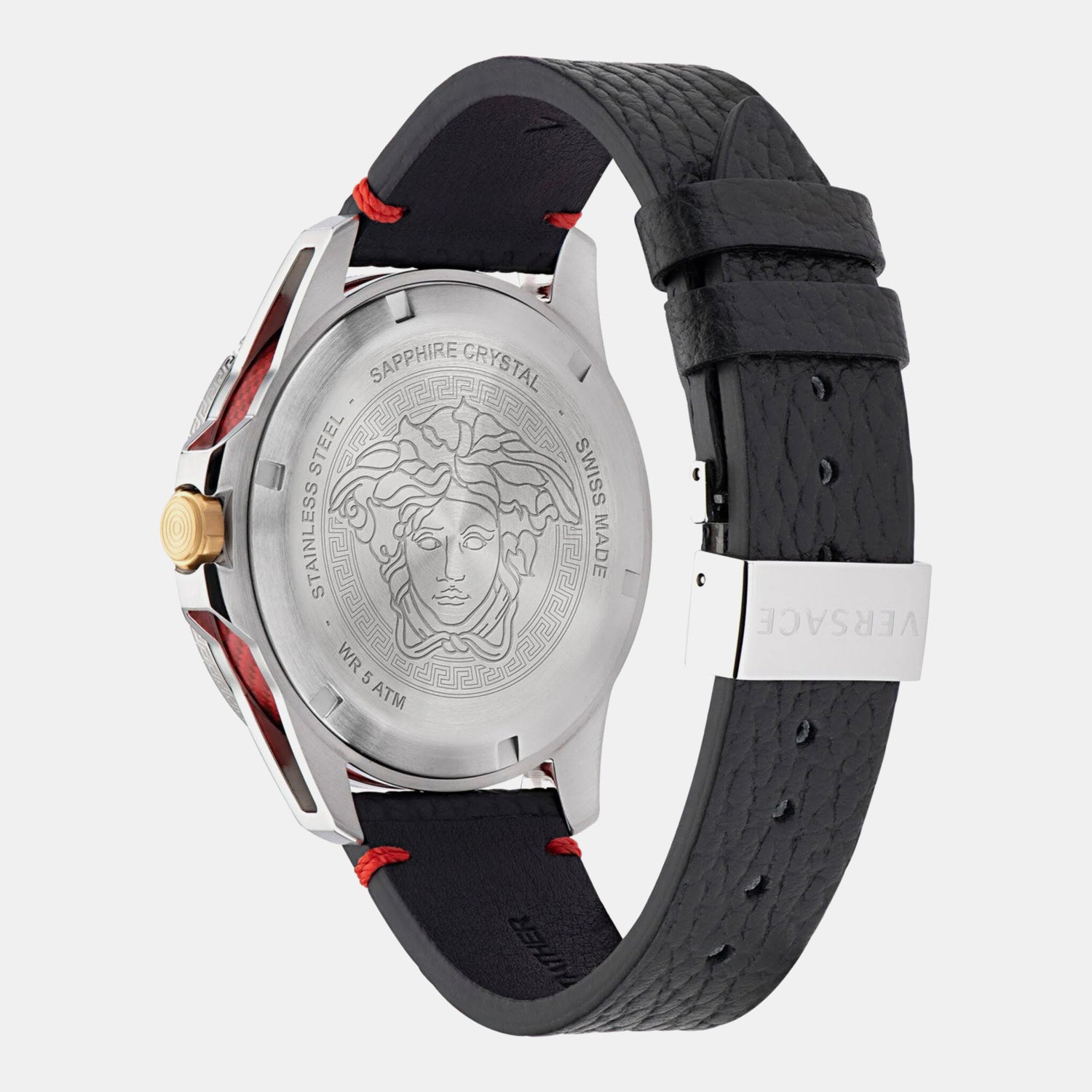 Men Quartz Black Dial Analog Leather Watch VE2W00122