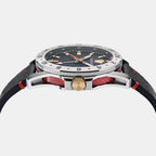 Men Quartz Black Dial Analog Leather Watch VE2W00122
