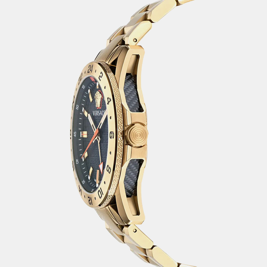 Sport Tech Men Quartz Black Dial Analog Stainless Steel Watch VE2W00522