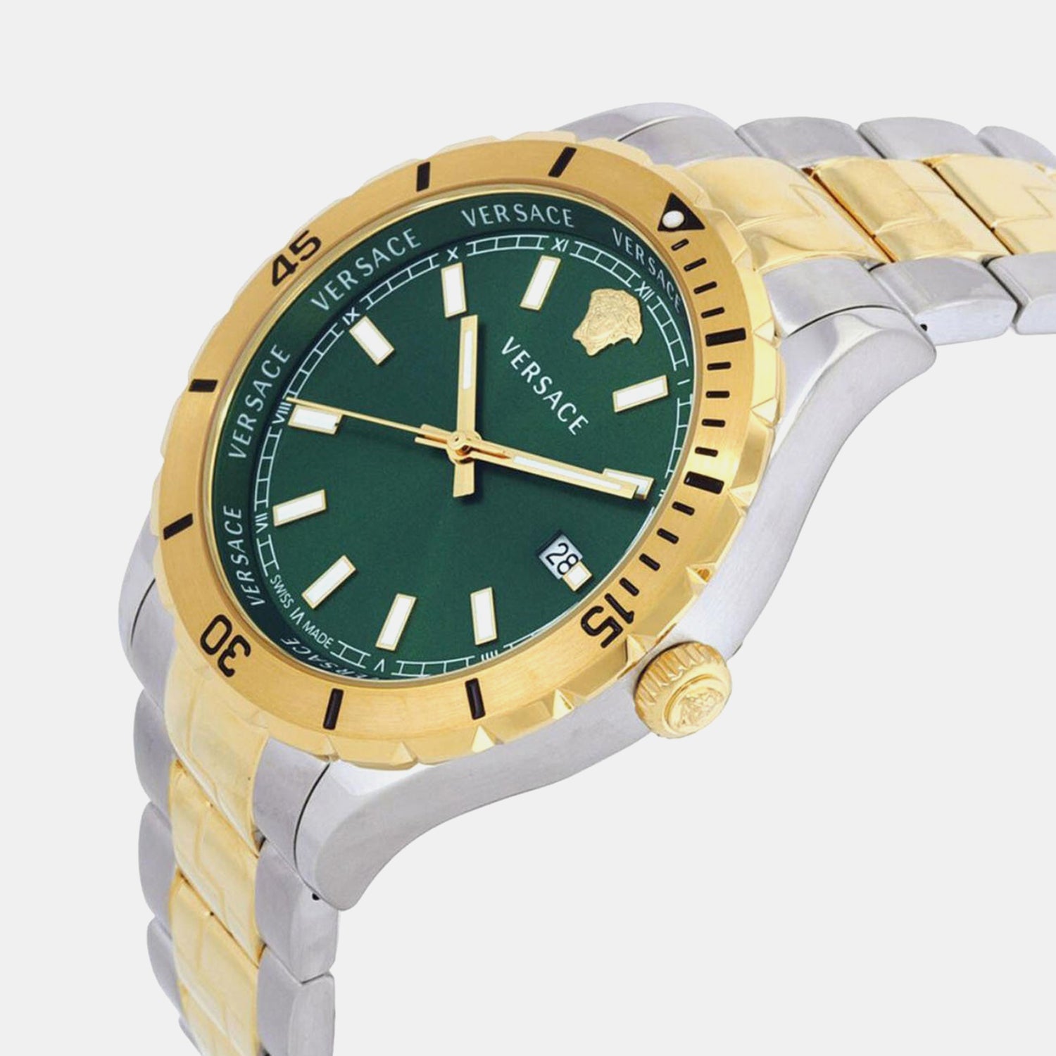 Women Quartz Green Dial Analog Stainless Steel Watch VE3A00720