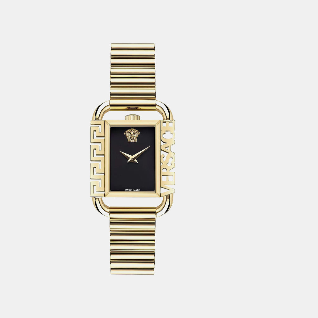 Unisex Quartz Black Dial Analog Stainless Steel Watch VE3B00522