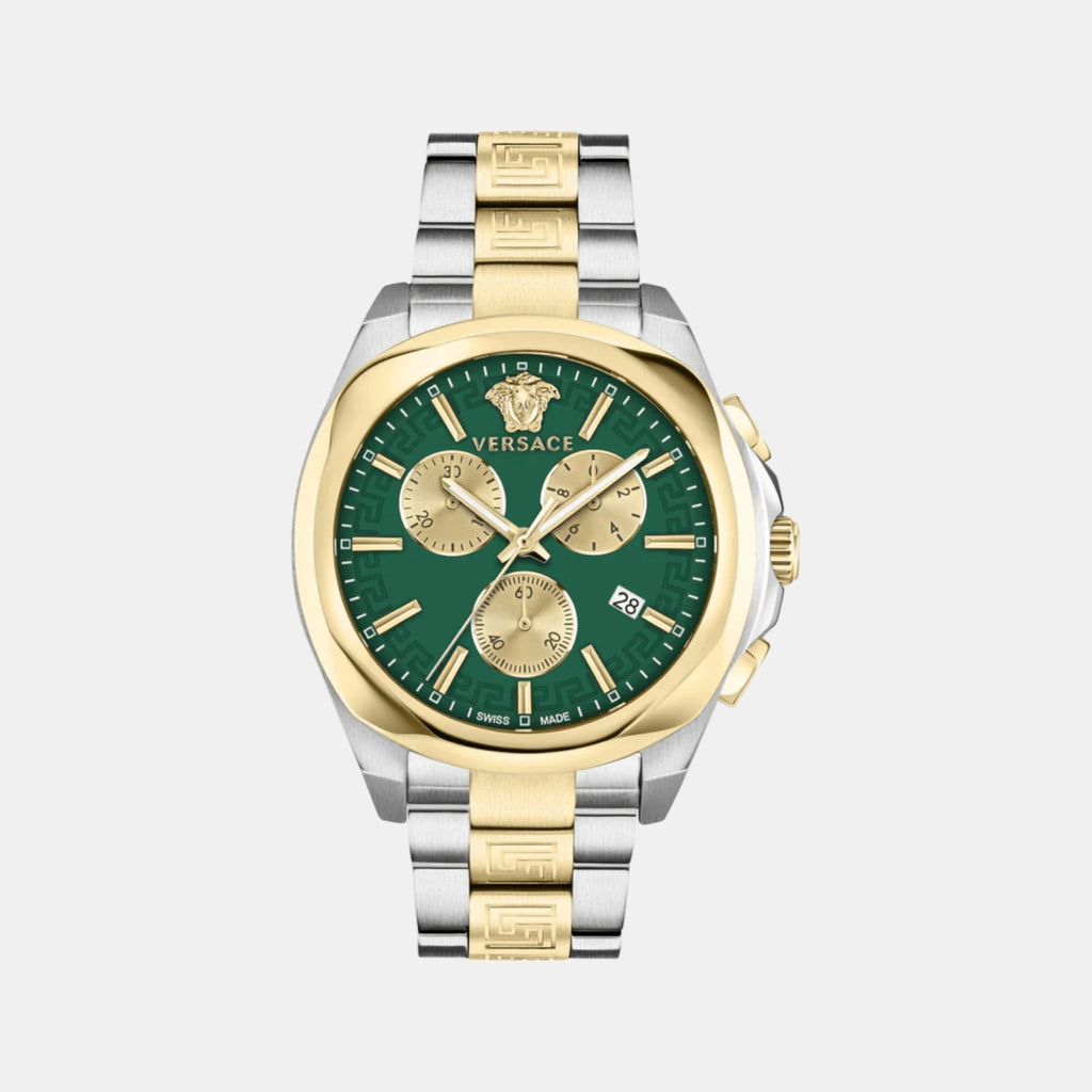 Medusa Women Quartz Green Dial Chronograph Stainless Steel Watch VE3CA0623