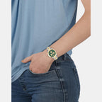 Medusa Women Quartz Green Dial Chronograph Stainless Steel Watch VE3CA0623