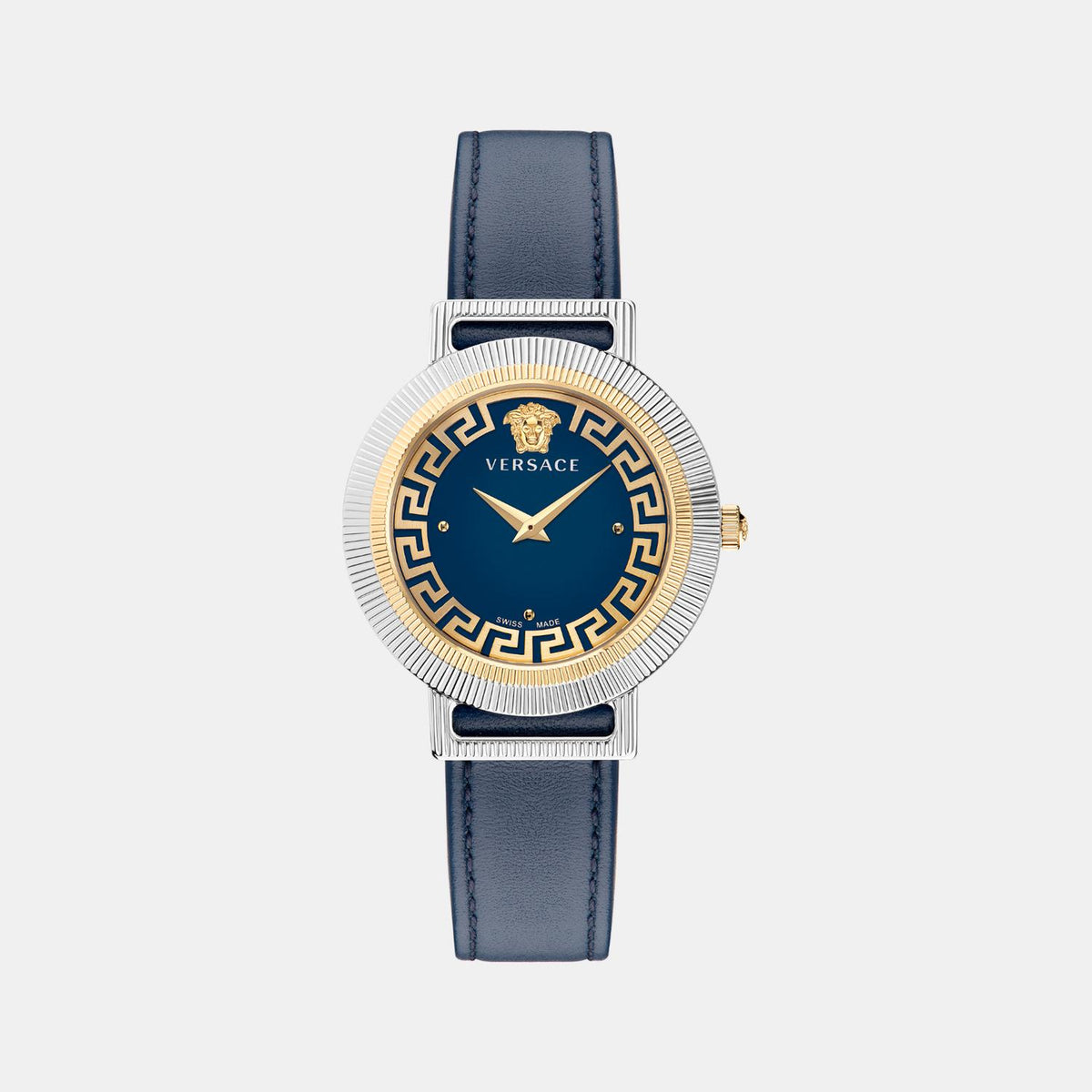 Greca Chic Women Quartz Blue Dial Analog Leather Watch VE3D00122