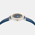 Greca Chic Women Quartz Blue Dial Analog Leather Watch VE3D00122