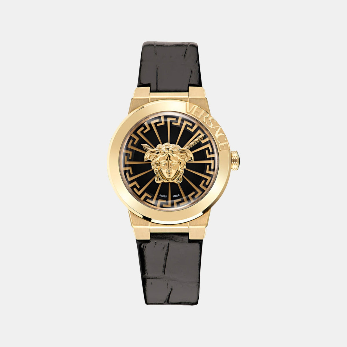 Medusa Infinite (Wc-3F) Women Quartz Black Dial Analog Leather Watch VE3F00222