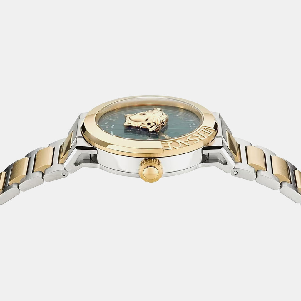Medusa Infinite (Wc-3F) Women Quartz Green Dial Analog Stainless Steel Watch VE3F00422