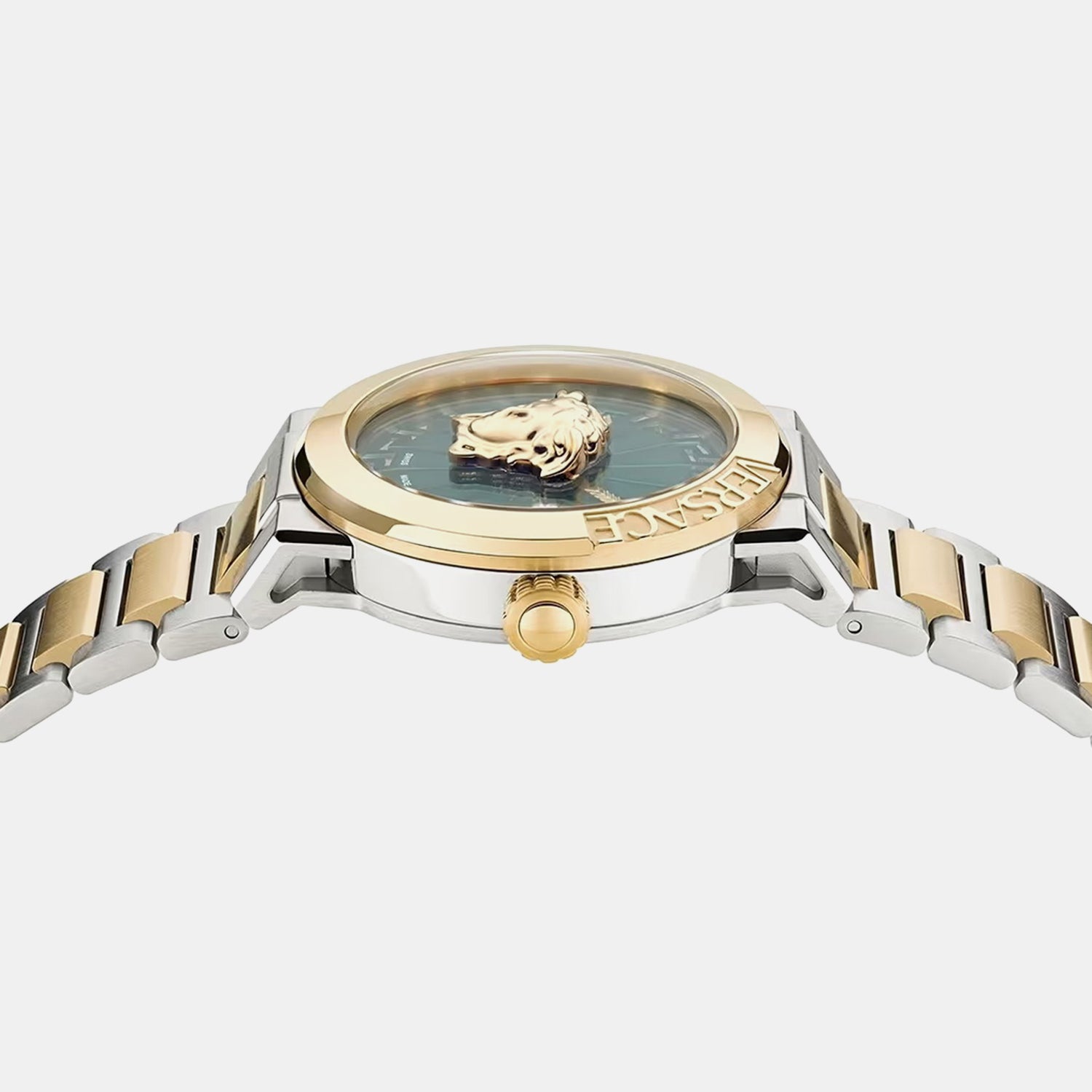 Medusa Infinite Women Quartz Green Dial Analog Stainless Steel Watch VE3F00422