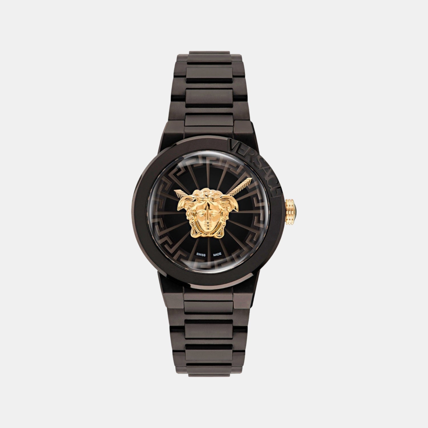 Medusa Infinite Women Quartz Black Dial Analog Stainless Steel Watch VE3F00622