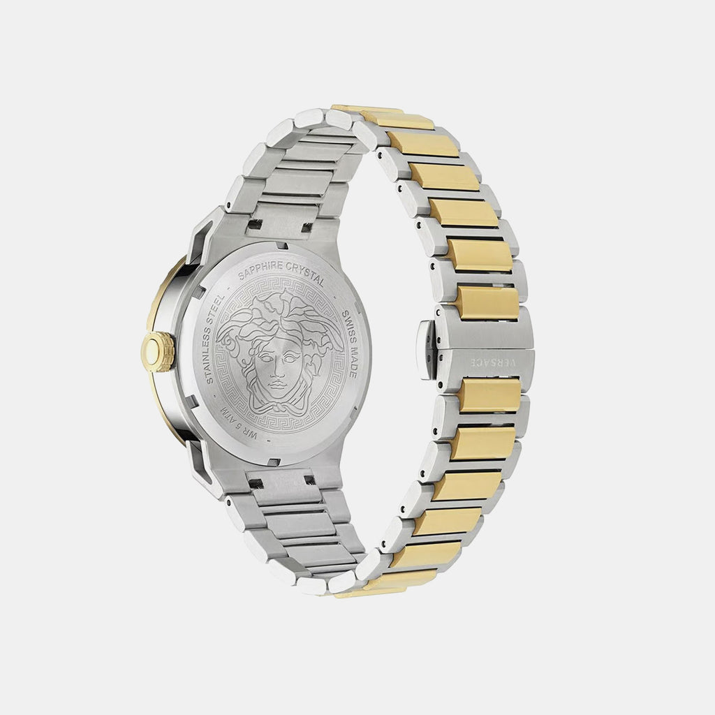 Women Quartz Two Tone Dial Analog Stainless Steel Watch VE3F00823