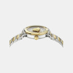 Women Quartz Two Tone Dial Analog Stainless Steel Watch VE3F00823