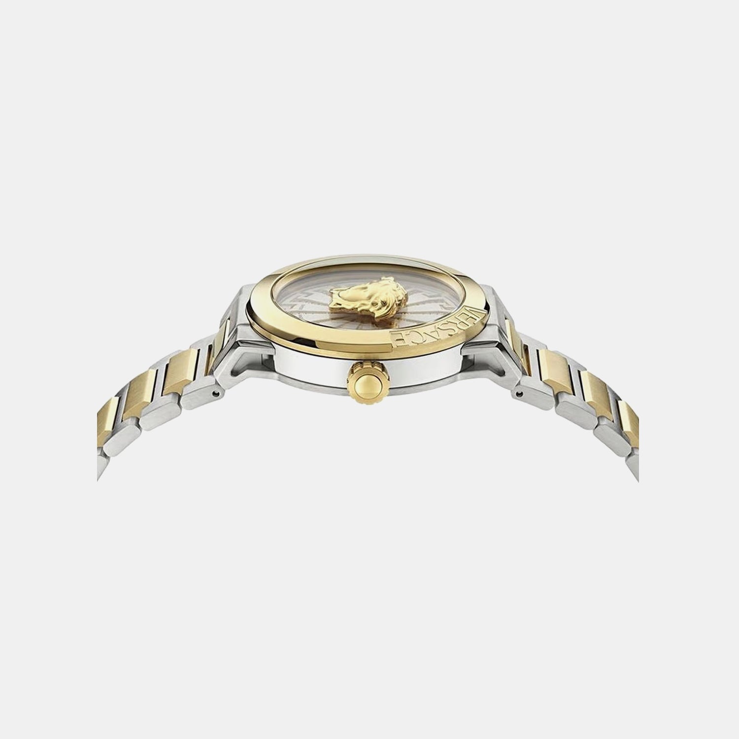 Women Quartz Two Tone Dial Analog Stainless Steel Watch VE3F00823