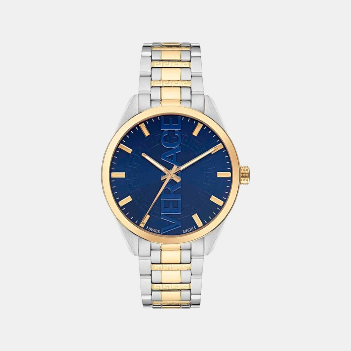 V-Vertical Men Quartz Blue Dial Analog Stainless Steel Watch VE3H00422