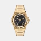 Greca Reaction Men Quartz Black Dial Analog Stainless Steel Watch VE3I00522