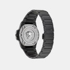 Greca Reaction Men Quartz Black Dial Analog Stainless Steel Watch VE3I00622
