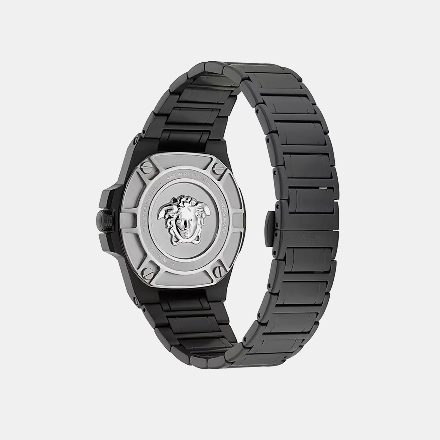 Greca Reaction Men Quartz Black Dial Analog Stainless Steel Watch VE3I00622
