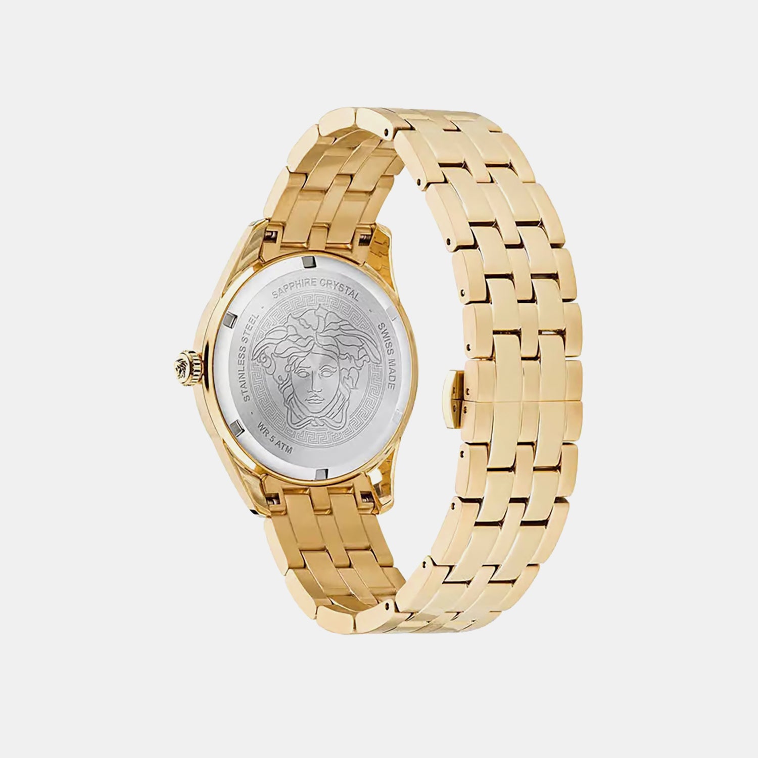 Greca Men Quartz Gold Dial Analog Stainless Steel Watch VE3K00522