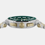 Men Quartz Green Dial Chronograph Stainless Steel Watch VE3L00422