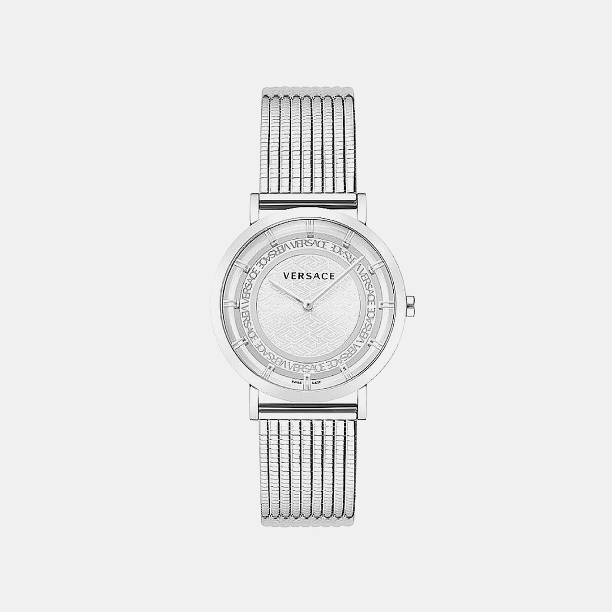 Women Quartz Silver Dial Analog Stainless Steel Watch VE3M00422