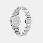 Women Quartz Light Blue Dial Analog Stainless Steel Watch VE5B00225