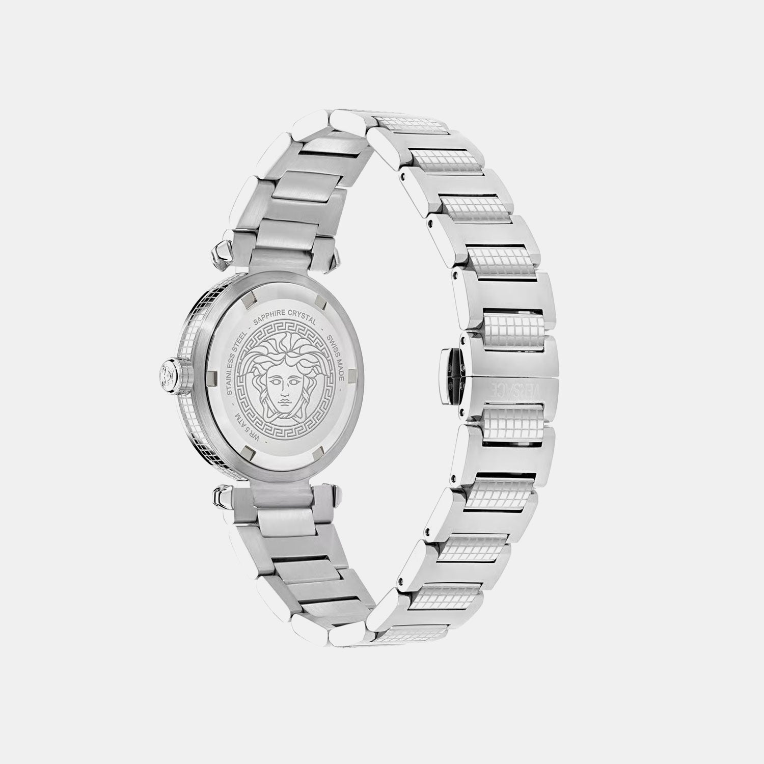 Women Quartz Light Blue Dial Analog Stainless Steel Watch VE5B00225