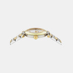 Women Quartz Silver White Dial Analog Stainless Steel Watch VE5B00325