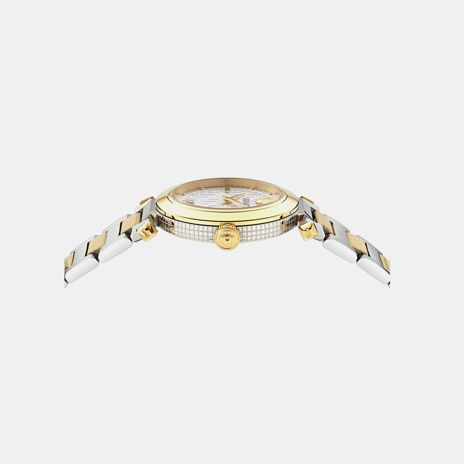 Women Quartz Silver White Dial Analog Stainless Steel Watch VE5B00325