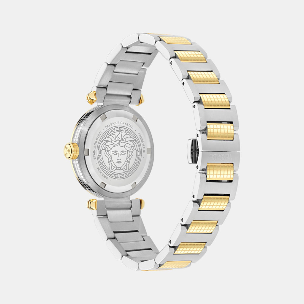 Greek Women Quartz Green Dial Analog Stainless Steel Watch VE5B00525