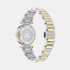 Greek Women Quartz Green Dial Analog Stainless Steel Watch VE5B00525