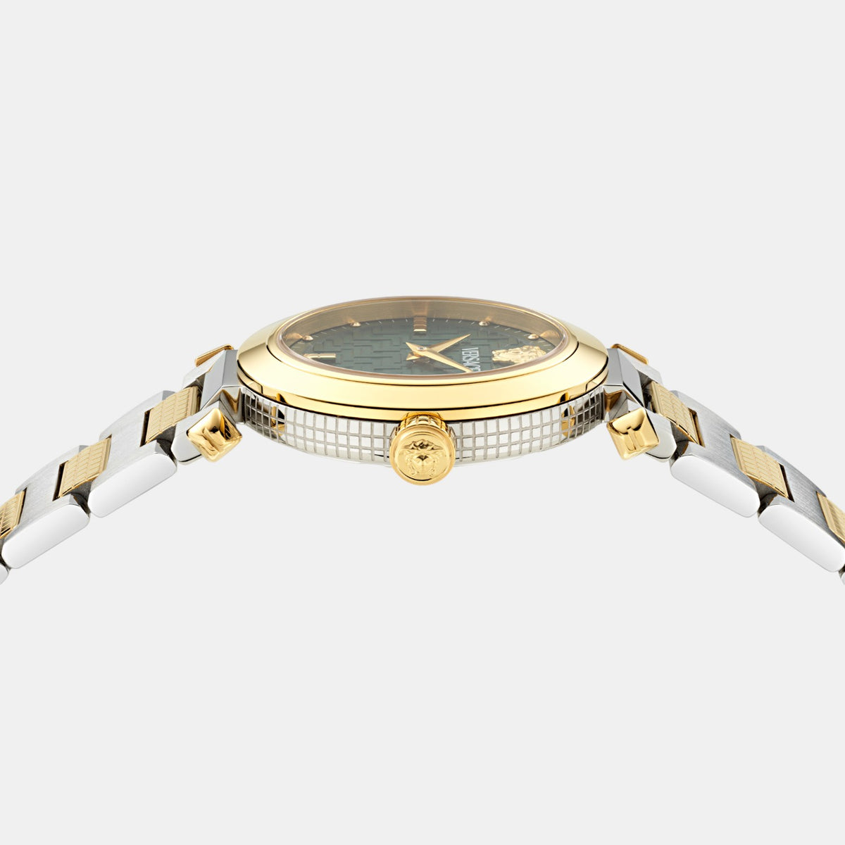Greek Women Quartz Green Dial Analog Stainless Steel Watch VE5B00525