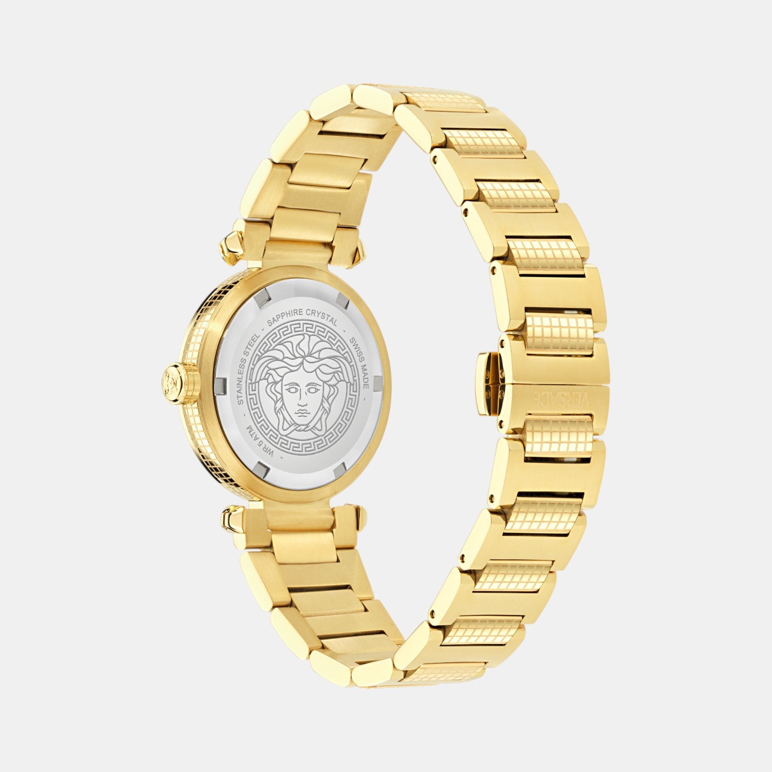 Greek Women Quartz Black Dial Analog Stainless Steel Watch VE5B00625