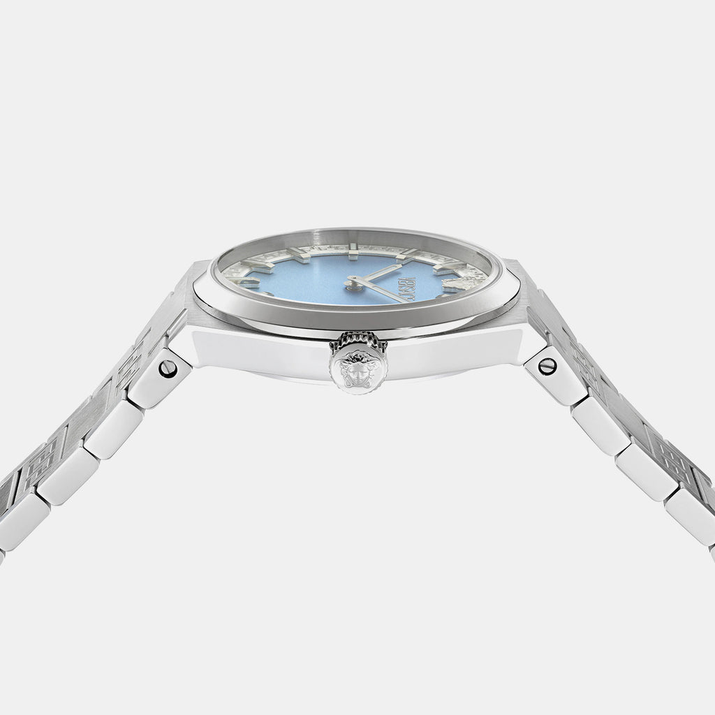 Women Quartz Blue Dial Analog Stainless Steel Watch VE5E00226