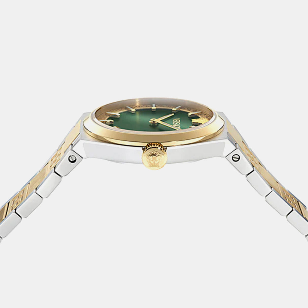 V-Auria Women Quartz Green Dial Stainless Steel Watch VE5E00326