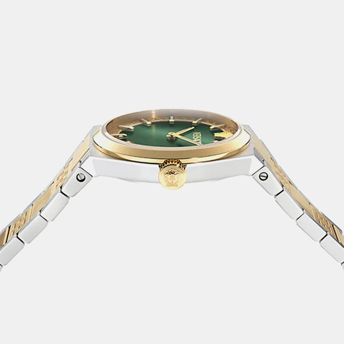 V-Auria Women Quartz Green Dial Analog Stainless Steel Watch VE5E00326