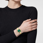 V-Auria Women Quartz Green Dial Stainless Steel Watch VE5E00326
