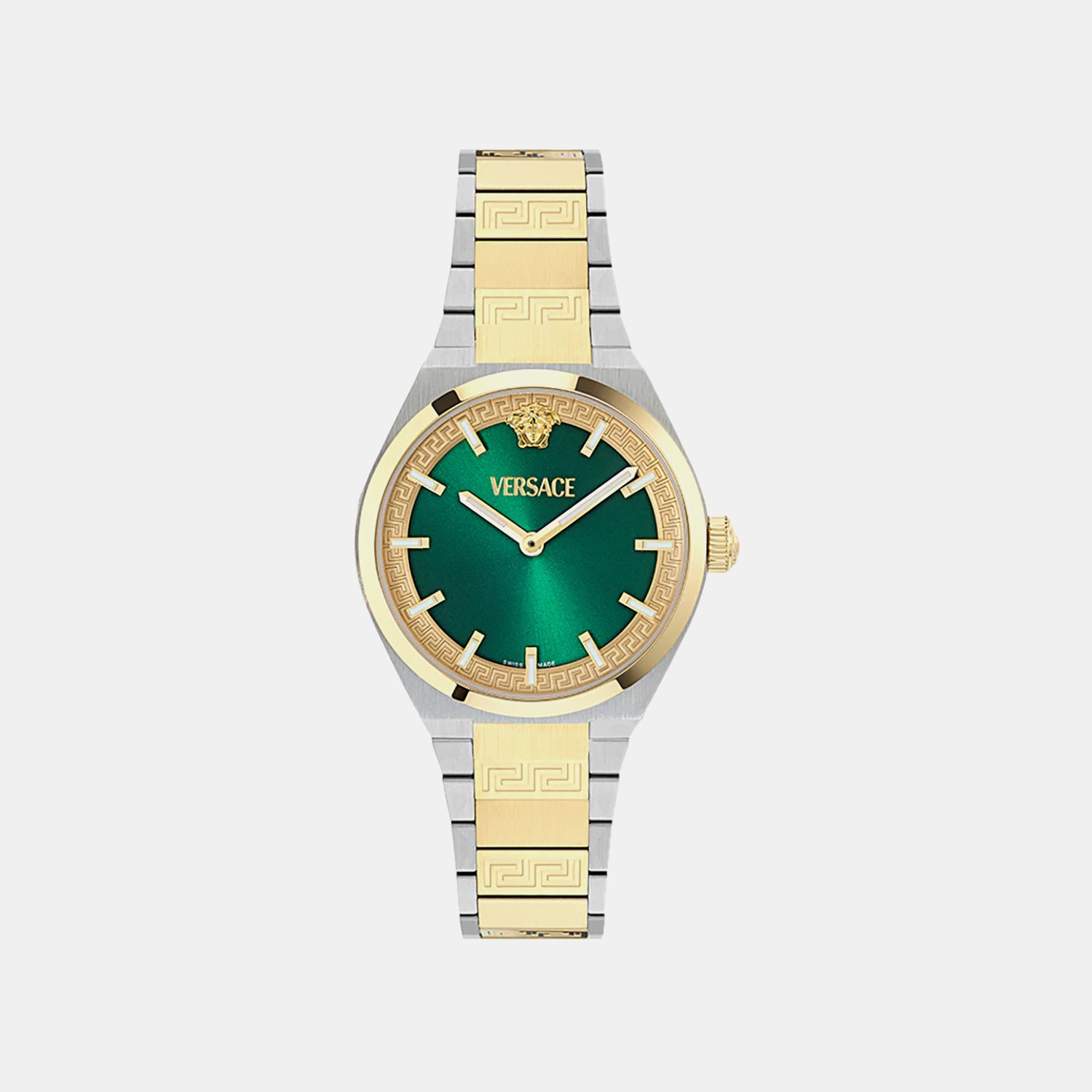 V-Auria Women Quartz Green Dial Stainless Steel Watch VE5E00326