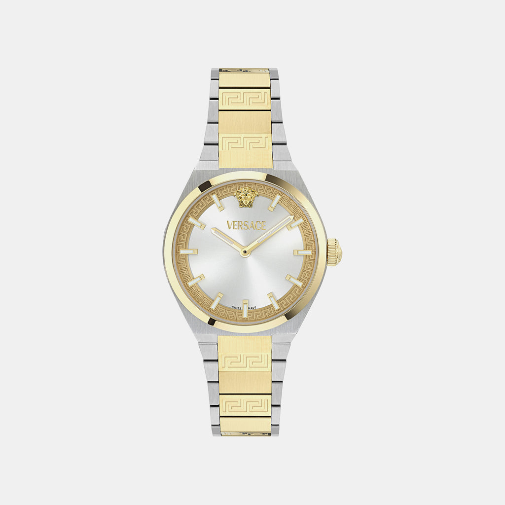 Auria Men Quartz Silver Dial Analog Stainless Steel Watch VE5E00426