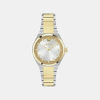 Auria Men Quartz Silver Dial Analog Stainless Steel Watch VE5E00426