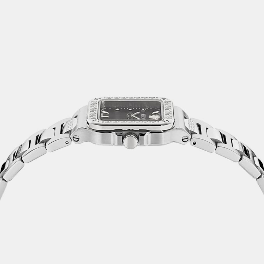 Greca Women Quartz Black Dial Analog Stainless Steel Watch VE5G00126