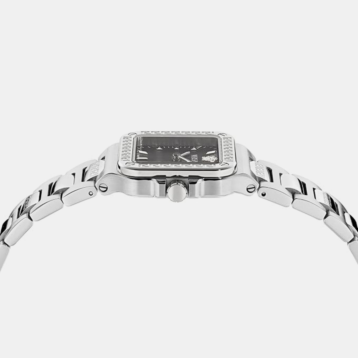 Greca Women Quartz Black Dial Analog Stainless Steel Watch VE5G00126