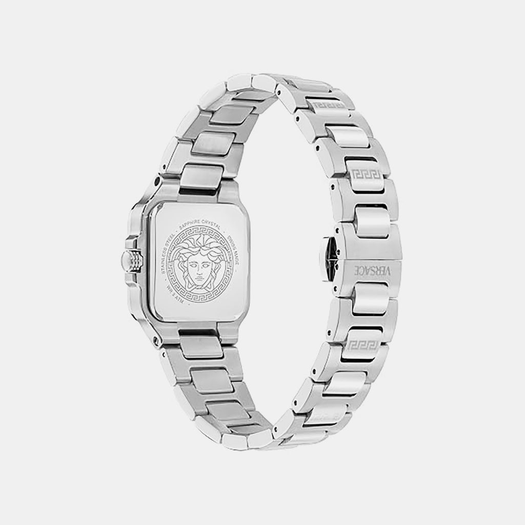 Greca Women Quartz Black Dial Analog Stainless Steel Watch VE5G00126