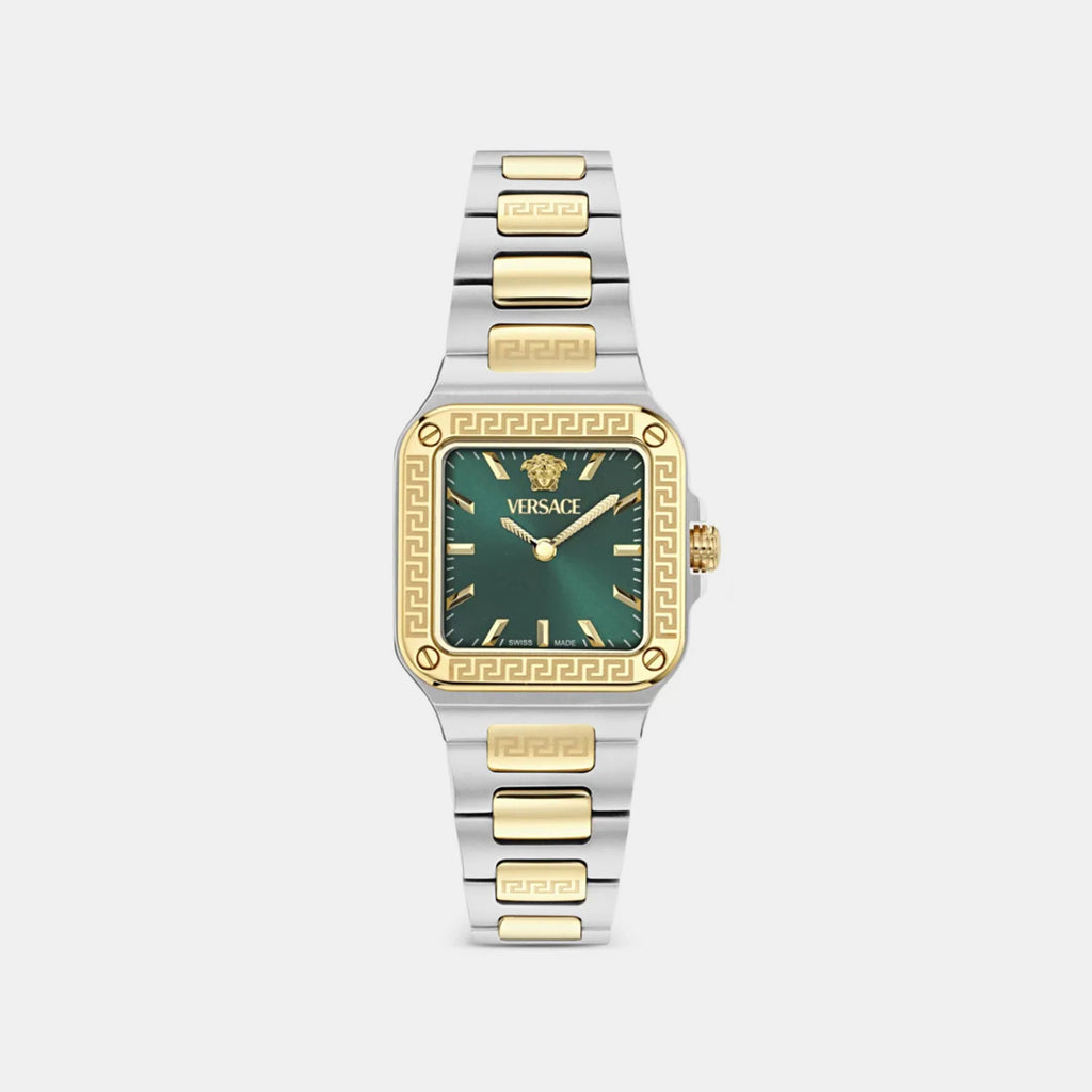 Greca Women Quartz Green Dial Analog Stainless Steel Watch VE5G00326