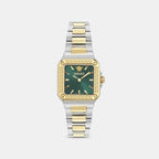 Greca Women Quartz Green Dial Analog Stainless Steel Watch VE5G00326