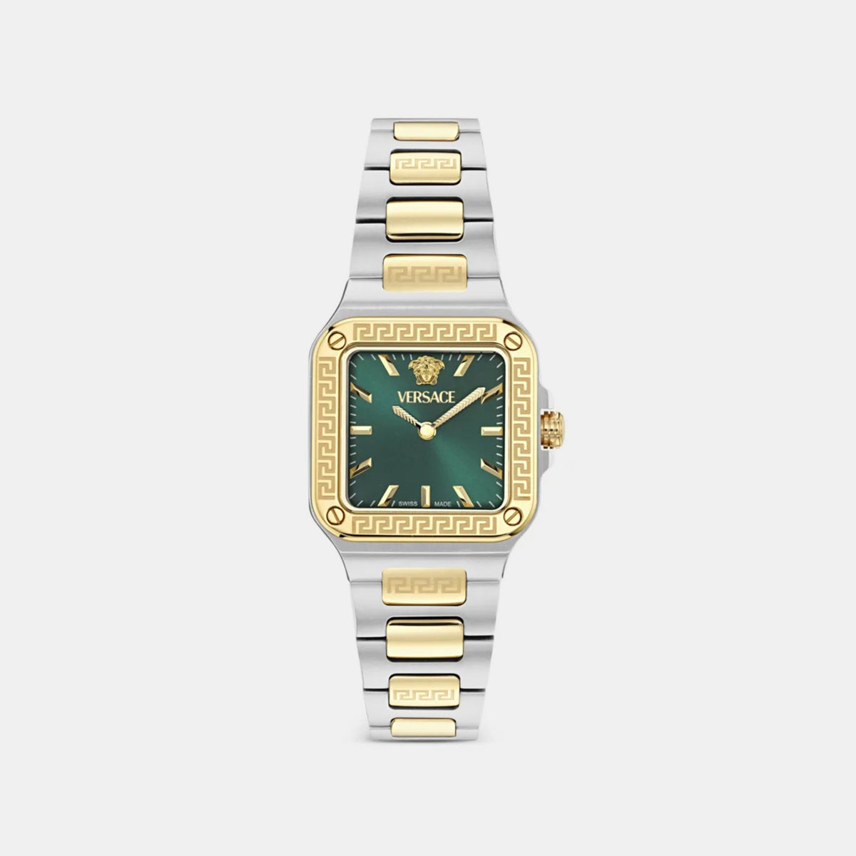 Greca Women Quartz Green Dial Analog Stainless Steel Watch VE5G00326