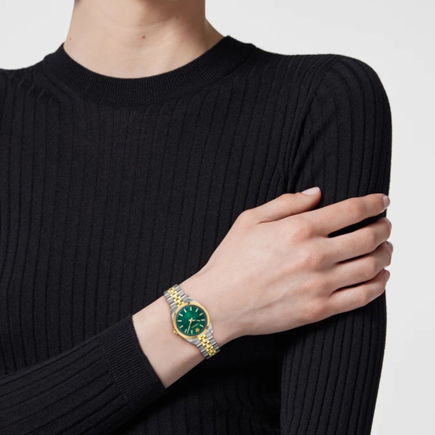 Millenyium Women Quartz Green Dial Stainless Steel Watch VE5K00426