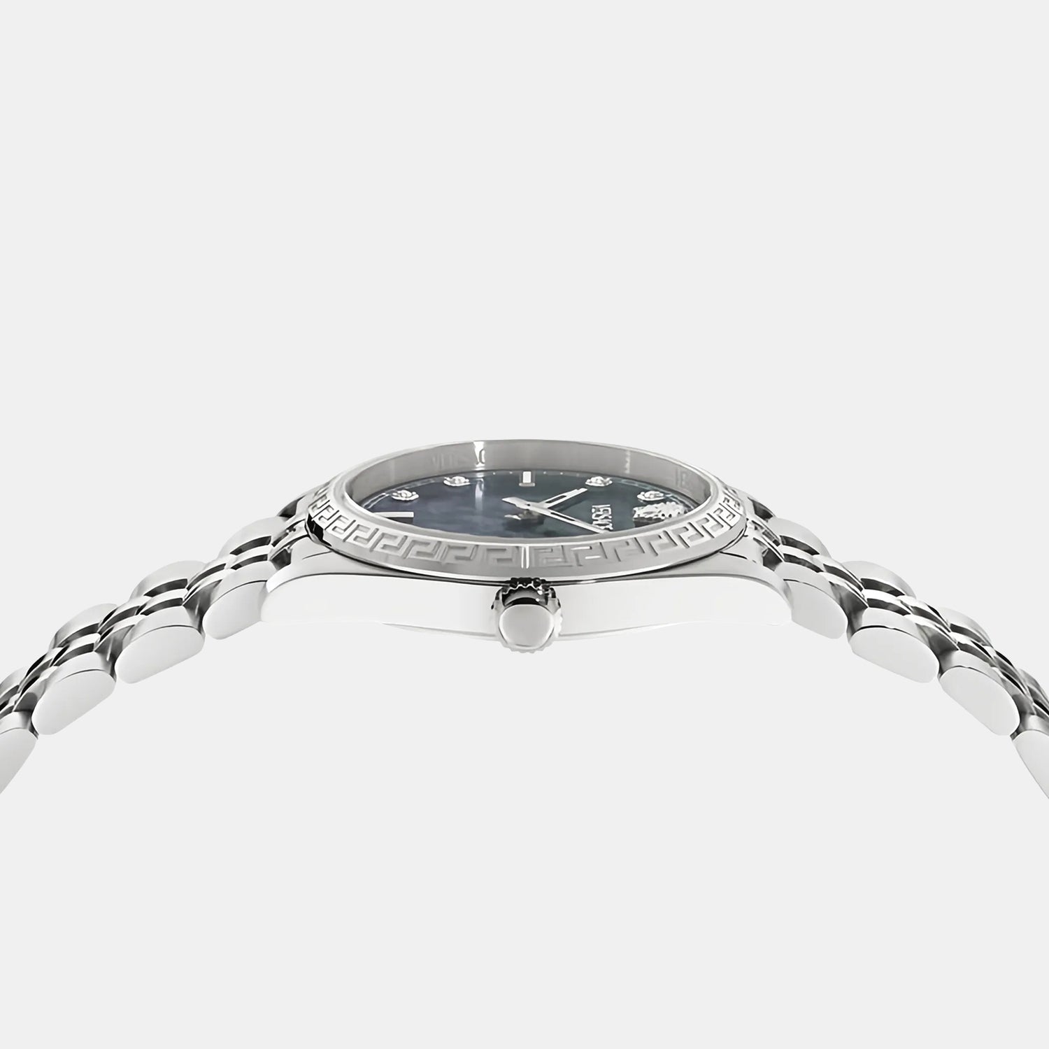 Millenyium Greca Women Quartz Black Dial Analog Stainless Steel Watch VE5K00526