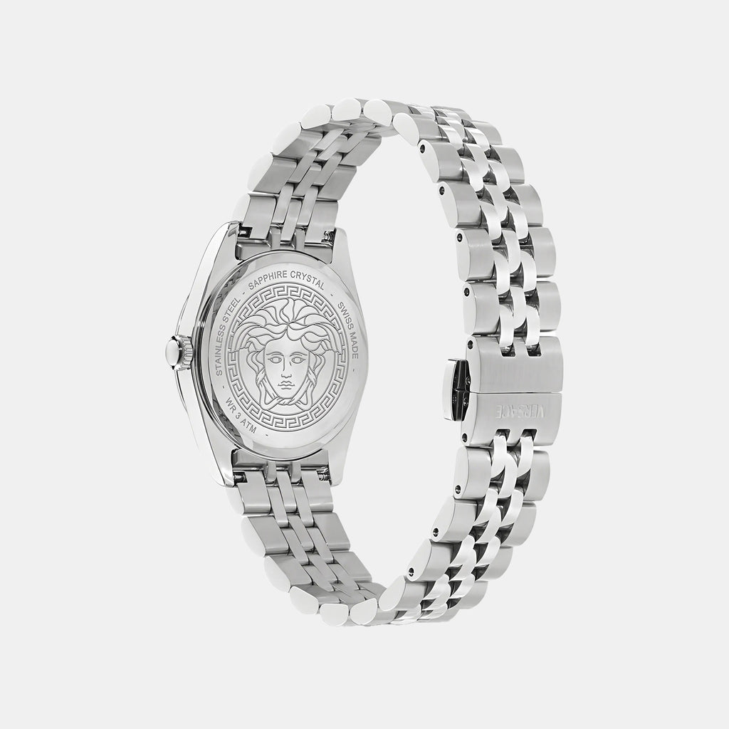 Millenyium Greca Women Quartz Black Dial Analog Stainless Steel Watch VE5K00526